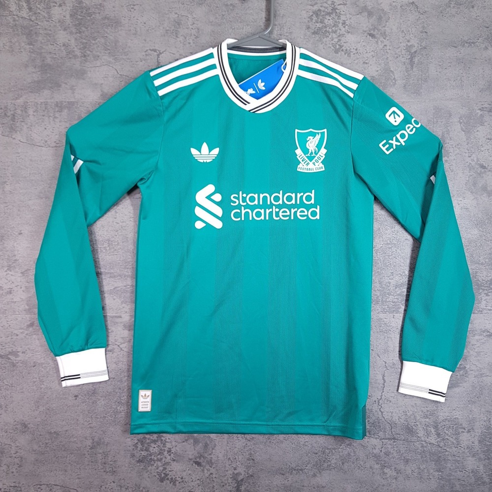 ADIDAS Liverpool 25/26 Authentic Third Soccer Jersey Mens SMALL Green JV6460